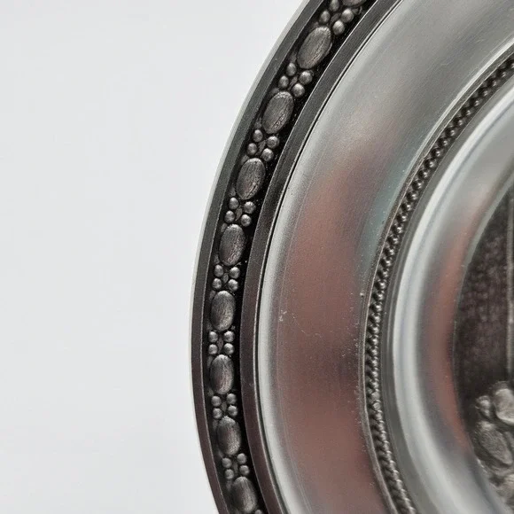 Vtg German Pewter (94% Zinc) Plate Adolf Griebjaber Depucting The Poor Poet - Picture 3 of 11